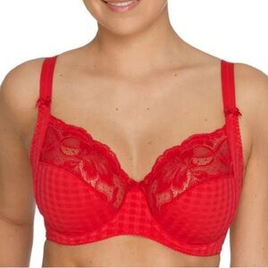 (NWOT) PRIMADONNA sz 34E Madison full-cup bra in scarlet red (new!)